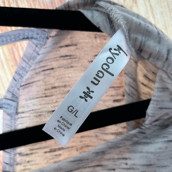 Kyoden  Sport Top Open Back Large Off White and Black - Picture 5 of 7